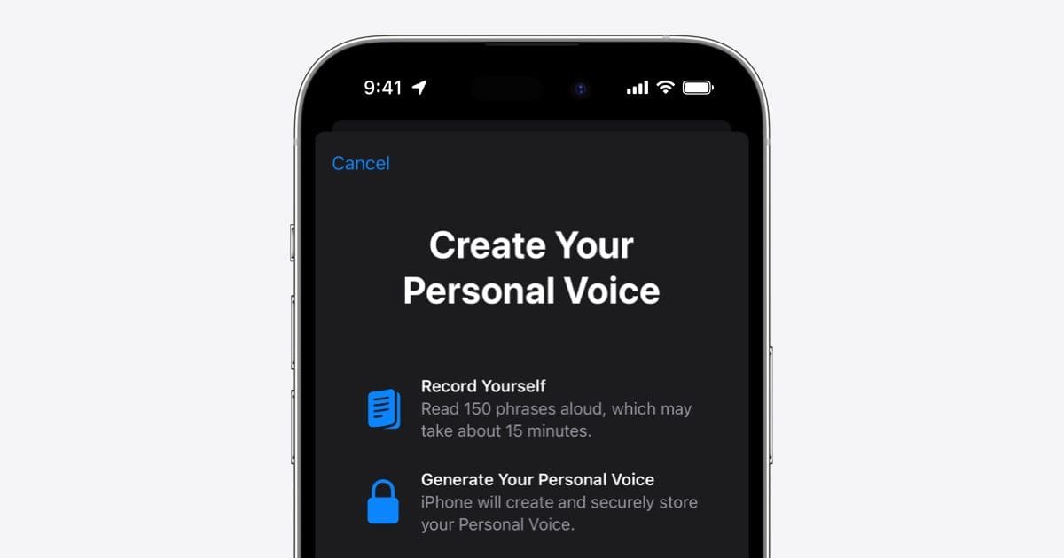 Apple Personal Voice