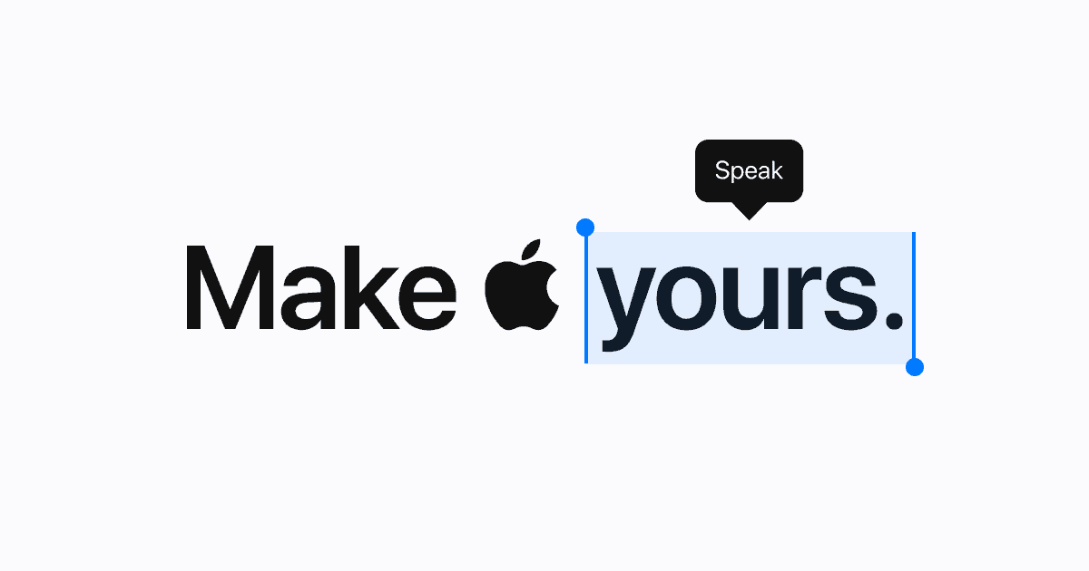 Apple Accessibility Text to Speech