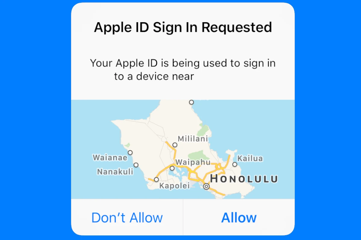 Apple ID Sign In Requested