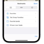 Bookmark on iPhone