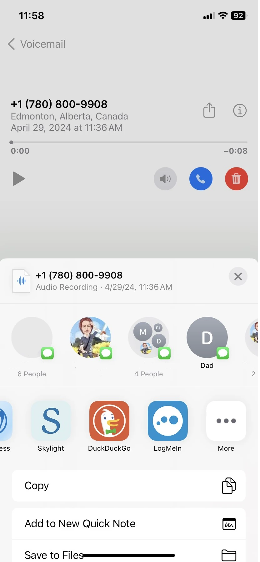 Forward Voicemail on iPhone