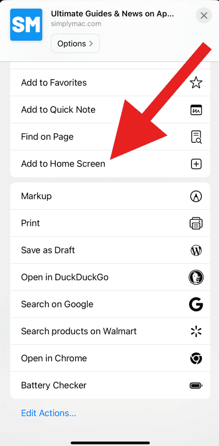 safari add to home screen icon