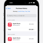 iPhone Purchase History