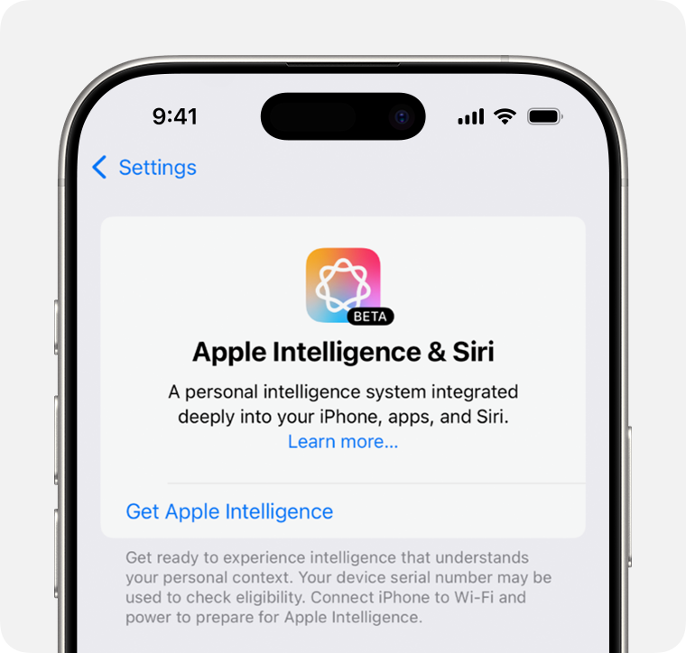 Apple Intelligence Setting