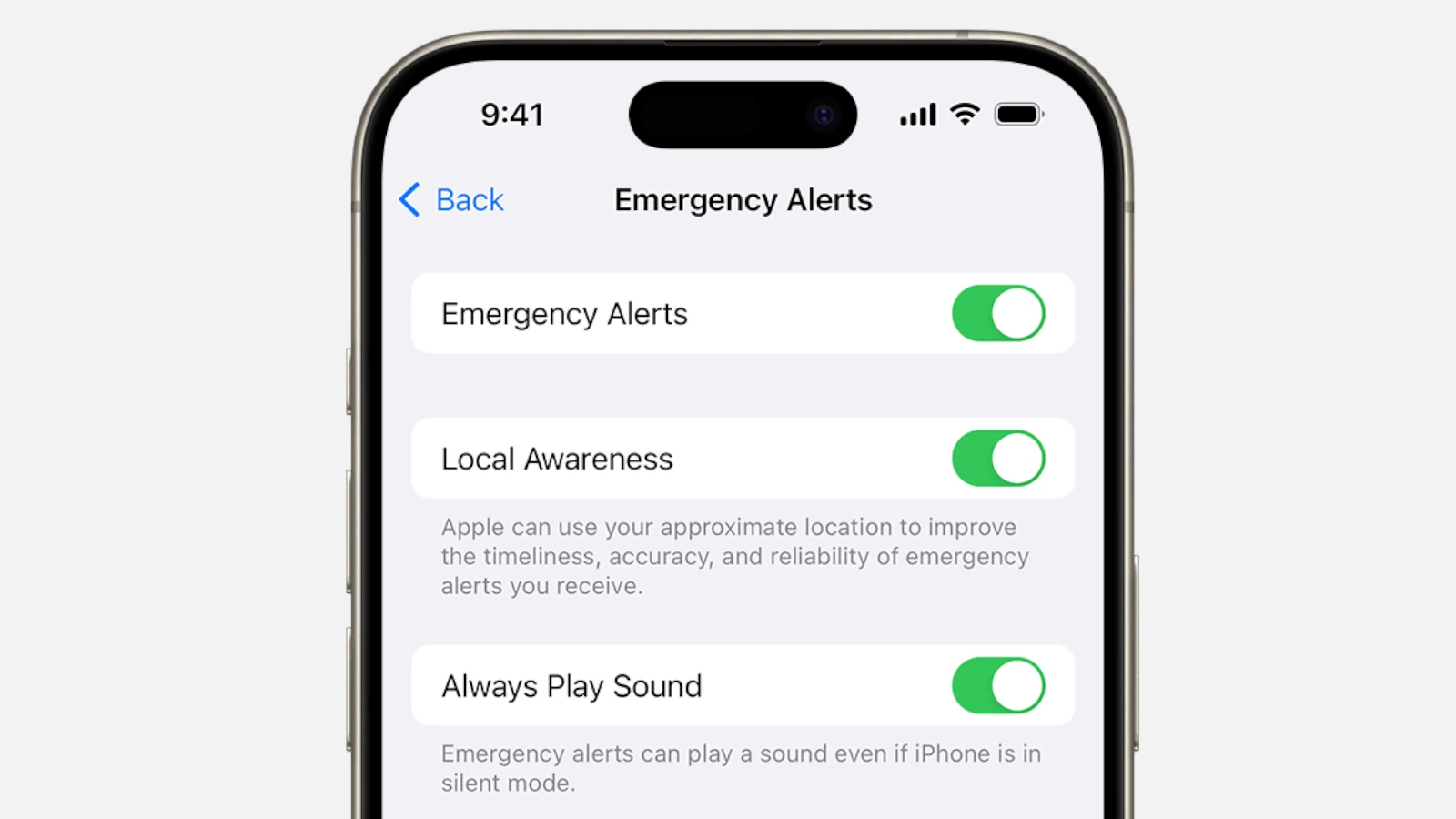 Emergency Alerts - iOS