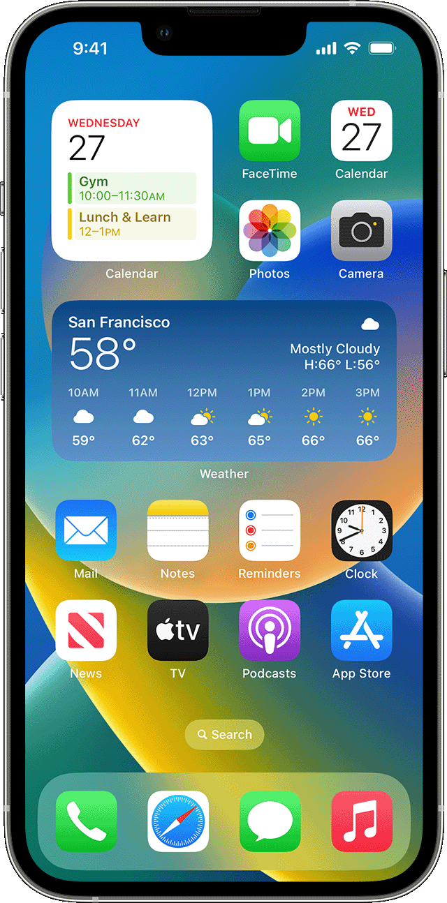 iPhone Widgets Home Screen