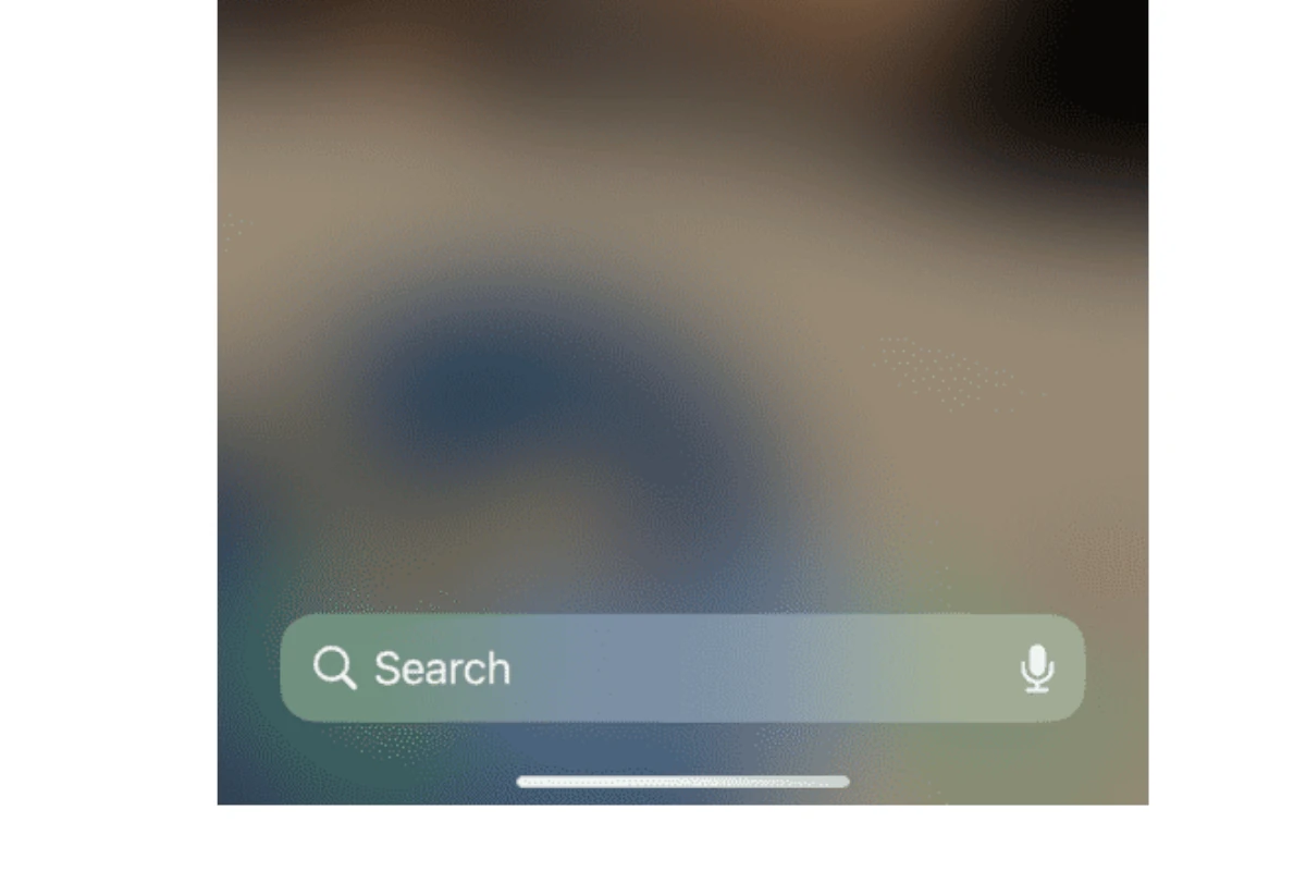 iPhone Blurry with Search Bar Visible