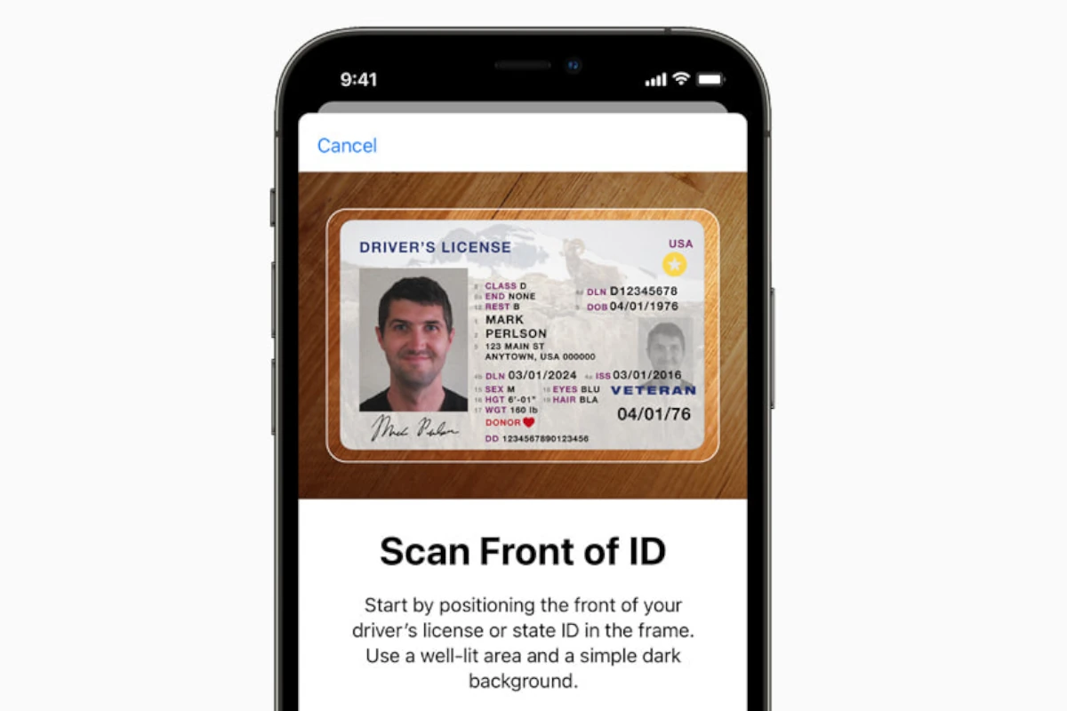 Apple Wallet Driver's License