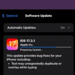 iPhone Preparing Update