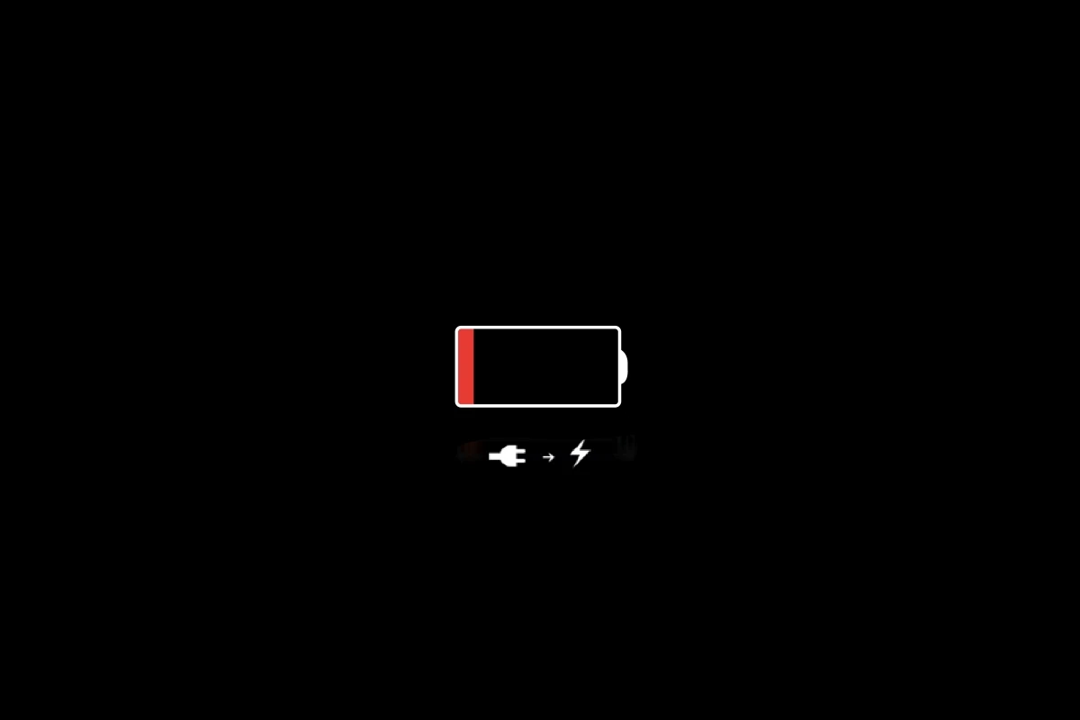 iPhone Red Battery Icon