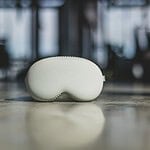 a close up of a white object on a table