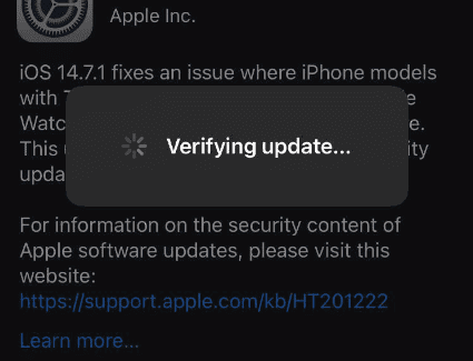 Phone Stuck Verifying Update