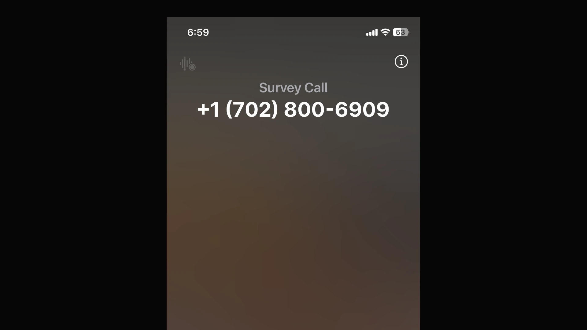Survey Call iPhone